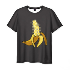 Мужская футболка 3D с принтом XXX Banana в Кировске, 100% полиэфир | прямой крой, круглый вырез горловины, длина до линии бедер | banana | erotic | food | fruit | funny | hipster | xxx | банан | еда | прикол | фрукт | хипстер