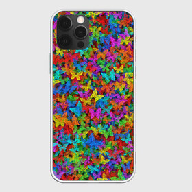 Чехол для iPhone 12 Pro Max с принтом Разноцветные бабочки в Кировске, Силикон |  | насекомые | паттерн | пестрый | радуга | разноцветный | яркий