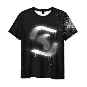 Мужская футболка 3D с принтом cs:go - SK Gaming (Black collection) в Кировске, 100% полиэфир | прямой крой, круглый вырез горловины, длина до линии бедер | Тематика изображения на принте: cs | csgo | sk | го | кс | ск