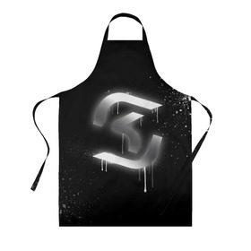 Фартук 3D с принтом cs:go - SK Gaming (Black collection) в Кировске, 100% полиэстер | общий размер — 65 х 85 см, ширина нагрудника — 26 см, горловина — 53 см, длина завязок — 54 см, общий обхват в поясе — 173 см. Принт на завязках и на горловине наносится с двух сторон, на основной части фартука — только с внешней стороны | cs | csgo | sk | го | кс | ск