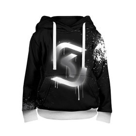 Детская толстовка 3D с принтом cs:go - SK Gaming (Black collection) в Кировске, 100% полиэстер | двухслойный капюшон со шнурком для регулировки, мягкие манжеты на рукавах и по низу толстовки, спереди карман-кенгуру с мягким внутренним слоем | cs | csgo | sk | го | кс | ск