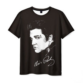 Мужская футболка 3D с принтом Элвис Пресли в Кировске, 100% полиэфир | прямой крой, круглый вырез горловины, длина до линии бедер | америка | король | музыка | о.м.с.к. | поп | пресли | ретро | рок | элвис