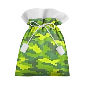 Подарочный 3D мешок с принтом Зелёный камуфляж в Кировске, 100% полиэстер | Размер: 29*39 см | пиксели