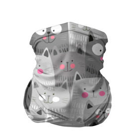 Бандана-труба 3D с принтом Котейки 2 в Кировске, 100% полиэстер, ткань с особыми свойствами — Activecool | плотность 150‒180 г/м2; хорошо тянется, но сохраняет форму | котейки | коты | кошки