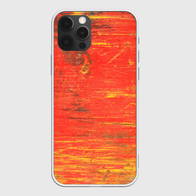 Чехол для iPhone 12 Pro с принтом Потертости в Кировске, силикон | область печати: задняя сторона чехла, без боковых панелей | абстракция | красная | оранжевая | потертая | старая | текстура | цвет | яркая