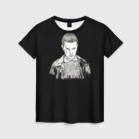 Женская футболка 3D с принтом Очень странные дела в Кировске, 100% полиэфир ( синтетическое хлопкоподобное полотно) | прямой крой, круглый вырез горловины, длина до линии бедер | eleven | stranger things