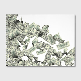 Альбом для рисования с принтом Денежный ветер в Кировске, 100% бумага
 | матовая бумага, плотность 200 мг. | Тематика изображения на принте: баксы | банкноты | деньги | доллары | купюры