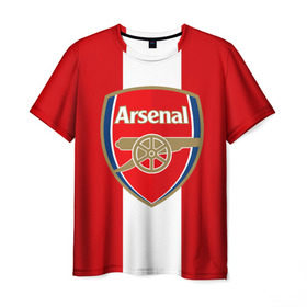 Мужская футболка 3D с принтом Арсенал в Кировске, 100% полиэфир | прямой крой, круглый вырез горловины, длина до линии бедер | arsenal | ozil | sanchez | лондон | озил | санчес | футбол