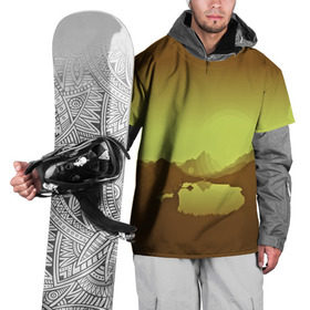 Накидка на куртку 3D с принтом Firewatch в Кировске, 100% полиэстер |  | Тематика изображения на принте: закат | файрвотч