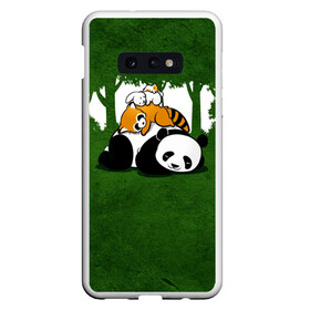 Чехол для Samsung S10E с принтом Милая панда в Кировске, Силикон | Область печати: задняя сторона чехла, без боковых панелей | большая | джунгли | енот | зайка | милая | панда | пушистая
