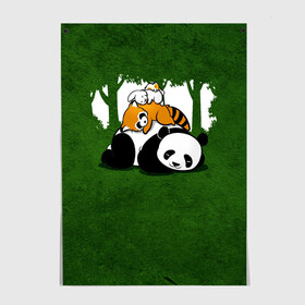 Постер с принтом Милая панда в Кировске, 100% бумага
 | бумага, плотность 150 мг. Матовая, но за счет высокого коэффициента гладкости имеет небольшой блеск и дает на свету блики, но в отличии от глянцевой бумаги не покрыта лаком | большая | джунгли | енот | зайка | милая | панда | пушистая
