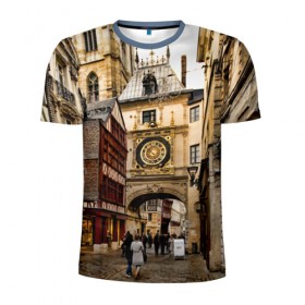Мужская футболка 3D спортивная с принтом Улицы Парижа в Кировске, 100% полиэстер с улучшенными характеристиками | приталенный силуэт, круглая горловина, широкие плечи, сужается к линии бедра | paris | архитектура | город