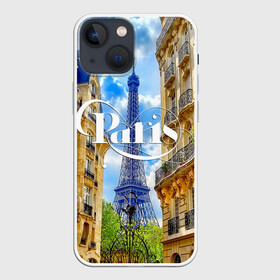 Чехол для iPhone 13 mini с принтом Париж, Эйфелева башня в Кировске,  |  | architecture | city | eiffel tower | houses | paris | street | the sky | архитектура | город | дома | небо | париж | улица | эйфелева башня