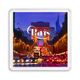 Магнит 55*55 с принтом Улицы Парижа в Кировске, Пластик | Размер: 65*65 мм; Размер печати: 55*55 мм | Тематика изображения на принте: 