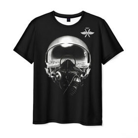 Мужская футболка 3D с принтом ВВС в Кировске, 100% полиэфир | прямой крой, круглый вырез горловины, длина до линии бедер | 23