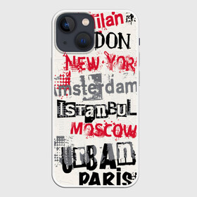 Чехол для iPhone 13 mini с принтом Города в Кировске,  |  | amsterdam | istanbul | london | moscow | new york | paris | urban | амстердам | лондон | москва | нью йорк | париж | стамбул
