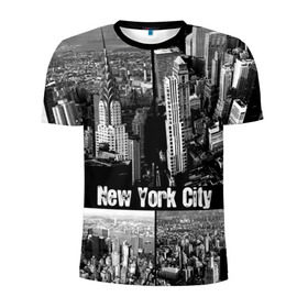 Мужская футболка 3D спортивная с принтом Улицы Нью-Йорка в Кировске, 100% полиэстер с улучшенными характеристиками | приталенный силуэт, круглая горловина, широкие плечи, сужается к линии бедра | Тематика изображения на принте: city | collage | houses | new york | skyscrapers | streets | usa | город | дома | коллаж | нью йорка | сша | улицы