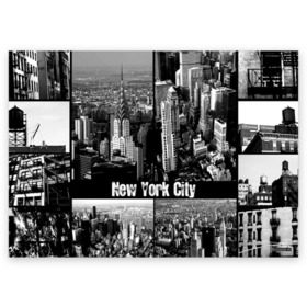 Поздравительная открытка с принтом Улицы Нью-Йорка в Кировске, 100% бумага | плотность бумаги 280 г/м2, матовая, на обратной стороне линовка и место для марки
 | Тематика изображения на принте: city | collage | houses | new york | skyscrapers | streets | usa | город | дома | коллаж | нью йорка | сша | улицы