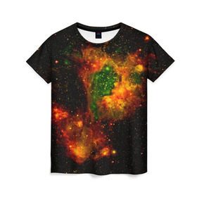 Женская футболка 3D с принтом Космос в Кировске, 100% полиэфир ( синтетическое хлопкоподобное полотно) | прямой крой, круглый вырез горловины, длина до линии бедер | space | star | вселенная | звезды | земля | космический | космос | плеяды | пространство