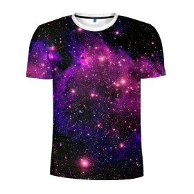 Мужская футболка 3D спортивная с принтом Вселенная в Кировске, 100% полиэстер с улучшенными характеристиками | приталенный силуэт, круглая горловина, широкие плечи, сужается к линии бедра | space | star | вселенная | звезды | космический | космос | планеты | пространство