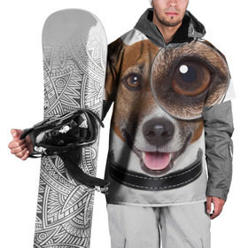Накидка на куртку 3D с принтом Джек рассел с лупой в Кировске, 100% полиэстер |  | волкодав | дворняжка | джек | джек рассел | домашние животные | любимец | мопс | овчарка | пес | песик | питомец | рассел | сенбернар | собака | собачка