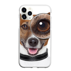Чехол для iPhone 11 Pro матовый с принтом Джек рассел с лупой в Кировске, Силикон |  | волкодав | дворняжка | джек | джек рассел | домашние животные | любимец | мопс | овчарка | пес | песик | питомец | рассел | сенбернар | собака | собачка