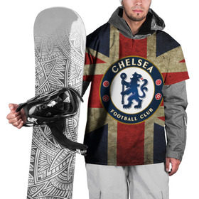 Накидка на куртку 3D с принтом Chelsea №1! в Кировске, 100% полиэстер |  | британский флаг | челси | эмблема