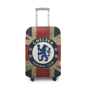 Чехол для чемодана 3D с принтом Chelsea №1! в Кировске, 86% полиэфир, 14% спандекс | двустороннее нанесение принта, прорези для ручек и колес | британский флаг | челси | эмблема