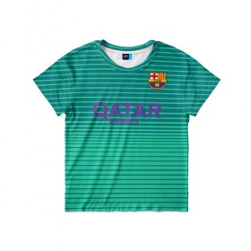 Детская футболка 3D с принтом Барселона в Кировске, 100% гипоаллергенный полиэфир | прямой крой, круглый вырез горловины, длина до линии бедер, чуть спущенное плечо, ткань немного тянется | 