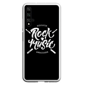 Чехол для Honor 20 с принтом Rock Music в Кировске, Силикон | Область печати: задняя сторона чехла, без боковых панелей | alternative | band | metal | music | nickelback | rock | альтернатива | барабан | гитара | инструмент | метал | музыка | найклбэк | нирвана | рок