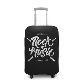 Чехол для чемодана 3D с принтом Rock Music в Кировске, 86% полиэфир, 14% спандекс | двустороннее нанесение принта, прорези для ручек и колес | alternative | band | metal | music | nickelback | rock | альтернатива | барабан | гитара | инструмент | метал | музыка | найклбэк | нирвана | рок