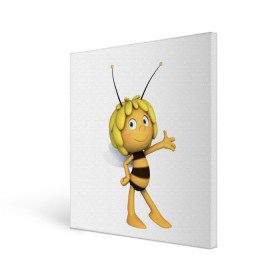 Холст квадратный с принтом Пчелка Майя в Кировске, 100% ПВХ |  | Тематика изображения на принте: пчелка майя