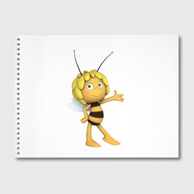 Альбом для рисования с принтом Пчелка Майя в Кировске, 100% бумага
 | матовая бумага, плотность 200 мг. | Тематика изображения на принте: пчелка майя