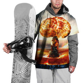 Накидка на куртку 3D с принтом Атомный взрыв в Кировске, 100% полиэстер |  | city | earth | explosion | mushroom | night | nuclear | sky | атомный | взрыв | город | гриб | земля | небо | ночь