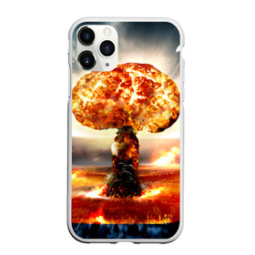 Чехол для iPhone 11 Pro Max матовый с принтом Атомный взрыв в Кировске, Силикон |  | city | earth | explosion | mushroom | night | nuclear | sky | атомный | взрыв | город | гриб | земля | небо | ночь