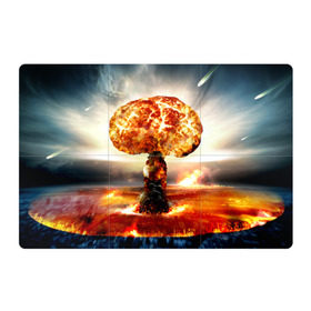 Магнитный плакат 3Х2 с принтом Атомный взрыв в Кировске, Полимерный материал с магнитным слоем | 6 деталей размером 9*9 см | Тематика изображения на принте: city | earth | explosion | mushroom | night | nuclear | sky | атомный | взрыв | город | гриб | земля | небо | ночь