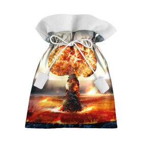 Подарочный 3D мешок с принтом Атомный взрыв в Кировске, 100% полиэстер | Размер: 29*39 см | city | earth | explosion | mushroom | night | nuclear | sky | атомный | взрыв | город | гриб | земля | небо | ночь