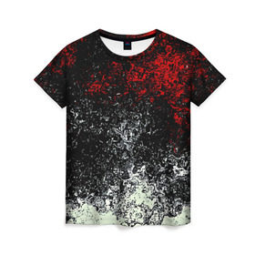 Женская футболка 3D с принтом Взрыв красок в Кировске, 100% полиэфир ( синтетическое хлопкоподобное полотно) | прямой крой, круглый вырез горловины, длина до линии бедер | брызги | разноцветный | яркий