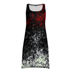 Платье-майка 3D с принтом Взрыв красок в Кировске, 100% полиэстер | полуприлегающий силуэт, широкие бретели, круглый вырез горловины, удлиненный подол сзади. | брызги | разноцветный | яркий