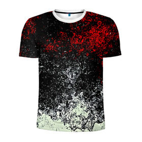 Мужская футболка 3D спортивная с принтом Взрыв красок в Кировске, 100% полиэстер с улучшенными характеристиками | приталенный силуэт, круглая горловина, широкие плечи, сужается к линии бедра | брызги | разноцветный | яркий