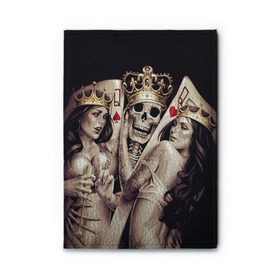 Обложка для автодокументов с принтом Скелетоны в Кировске, натуральная кожа |  размер 19,9*13 см; внутри 4 больших “конверта” для документов и один маленький отдел — туда идеально встанут права | background | black | cards | color | crown | death | game | girl | hearts | king | queen | skeleton | skull | spades | tattoo | девушки | игра | карты | королевы | король | короны | масть | пики | скелет | тату | фон | черви 