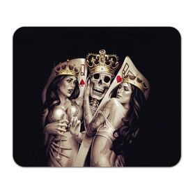 Коврик прямоугольный с принтом Скелетоны в Кировске, натуральный каучук | размер 230 х 185 мм; запечатка лицевой стороны | Тематика изображения на принте: background | black | cards | color | crown | death | game | girl | hearts | king | queen | skeleton | skull | spades | tattoo | девушки | игра | карты | королевы | король | короны | масть | пики | скелет | тату | фон | черви 