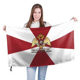 Флаг 3D с принтом ФСВНГ (Росгвардия) в Кировске, 100% полиэстер | плотность ткани — 95 г/м2, размер — 67 х 109 см. Принт наносится с одной стороны | вв | внг | внутренние войска | национальная гвардия | орел | росгвардия | фсвнг