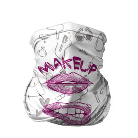 Бандана-труба 3D с принтом Makeup Master в Кировске, 100% полиэстер, ткань с особыми свойствами — Activecool | плотность 150‒180 г/м2; хорошо тянется, но сохраняет форму | makeup | visage | макияж