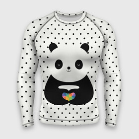 Мужской рашгард 3D с принтом Любовь панды в Кировске,  |  | animal | bear | beast | forest | heart | love | nature | panda | животное | зверь | лес | любовь | медведь | панда | природа | сердце | страсть