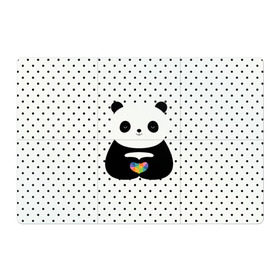 Магнитный плакат 3Х2 с принтом Любовь панды в Кировске, Полимерный материал с магнитным слоем | 6 деталей размером 9*9 см | Тематика изображения на принте: animal | bear | beast | forest | heart | love | nature | panda | животное | зверь | лес | любовь | медведь | панда | природа | сердце | страсть