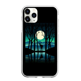 Чехол для iPhone 11 Pro матовый с принтом Ночная природа в Кировске, Силикон |  | forest | lake | moon | nature | night | star | wood | звезды | лес | луна | ночь | озеро | природа