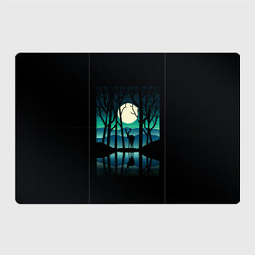 Магнитный плакат 3Х2 с принтом Ночная природа в Кировске, Полимерный материал с магнитным слоем | 6 деталей размером 9*9 см | forest | lake | moon | nature | night | star | wood | звезды | лес | луна | ночь | озеро | природа