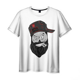 Мужская футболка 3D с принтом БЛЭКБАРБЕР в Кировске, 100% полиэфир | прямой крой, круглый вырез горловины, длина до линии бедер | barber | blackbarbers | барбер | блэкбарбер | борода | кепка | лезвие | снэпбэк