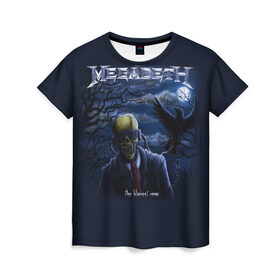 Женская футболка 3D с принтом Megadeth. The Blackest Crow в Кировске, 100% полиэфир ( синтетическое хлопкоподобное полотно) | прямой крой, круглый вырез горловины, длина до линии бедер | dave | megadeth | metal | mustaine | rattlehead | rock | thrash | vic | дейв | мастейн | мегадет | метал | рок | треш